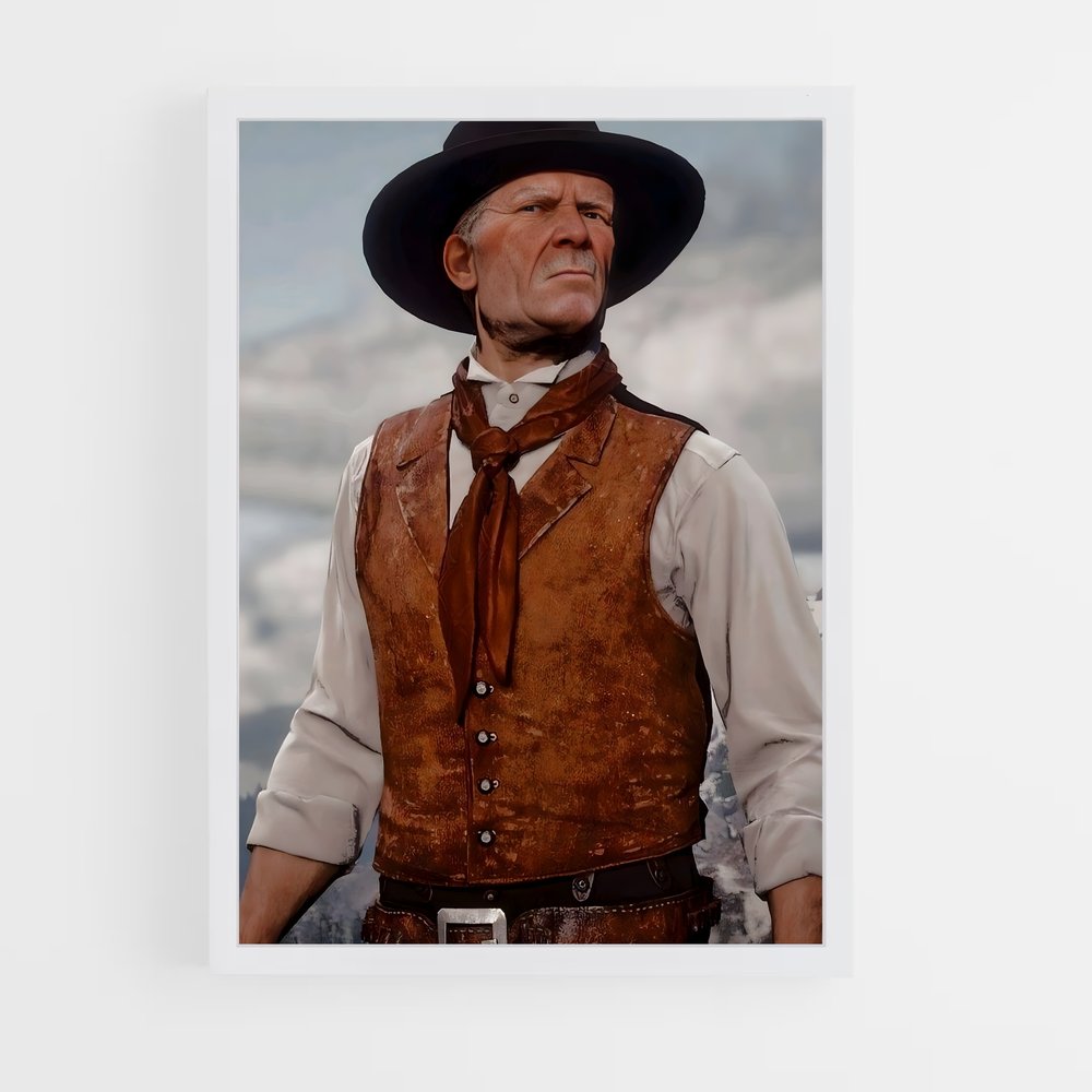 Poster Cowboy de l'Ouest – affiche Red Dead Redemption (vue 3)